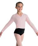 Chaqueta cruzada básica infantil de punto para danza Bloch CZ0999