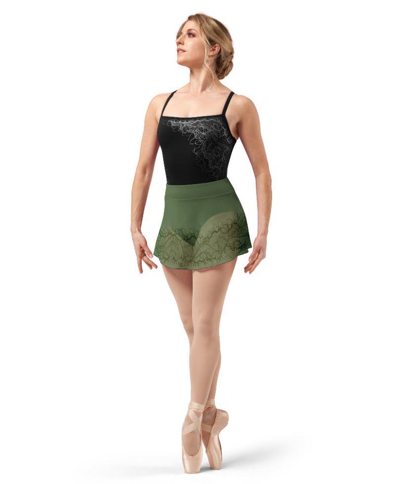 Faldita Danza Ballet corta, cinturilla elástica  color sge verde